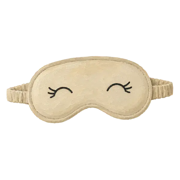 A silk sleep mask