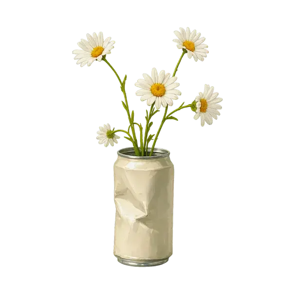 A flower in a glass