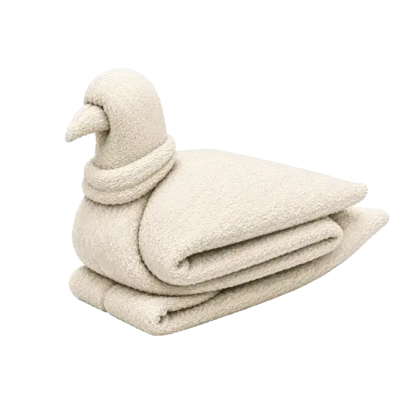 A folded bath towel